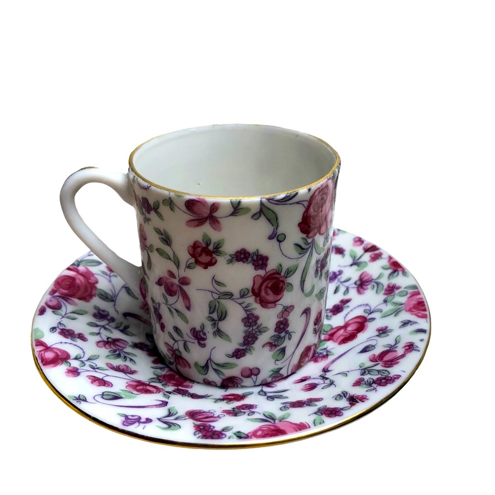 Vintage Inarco Demitasse Cup & Saucer Pink…